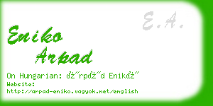 eniko arpad business card